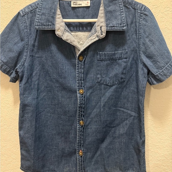 Epic Threads Kids Eagle Denim Button Shirt Size 6 - Picture 4 of 5